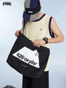 F426 | Chinese Streetwear Accessories Geometric Icon Outdoor Handbag