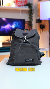 Martiversa TR5 Tas Ransel Backpack Wanita Kanvas slingbag sekolah slingbag - Brown