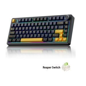 AULA | AULA F75 Gaming Mechanical Keyboard RGB Customized 75% Layout Side-engraving Gasket Mounted 80keys PBT Gradient Keycaps Keyboard