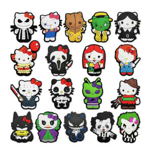 Mesuca | 18Pcs Sanrio Halloween Kitty Shoe Charms Shoes Decorations Accessories For Clogs Bogg Bag Bubble Slides Sandals
