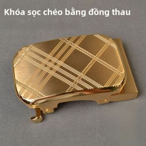 Móc Thắt Lưng Bằng Đồng Nguyên Chất Tự Động Có Khe Cắm Răng Dành Cho Nam Móc Thắt Lưng Phụ Kiện Thời Trang Móc Thắt Lưng 35cm