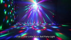 RGB LED Stage Disco Light Rotating DJ Ball Strobe Remote Sound Control Magic Dance Car Christmas Gift Party Club Laser Show Lamp
