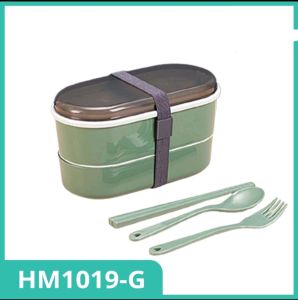 Lunch Box Set Tingkat Kotak Makan dengan Set Sendok Makan Lunch Box