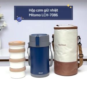 Lồng cơm 4 ngăn giữ nhiệt văn phòng Mitomo LCH-7086 dung tích 2.8L
