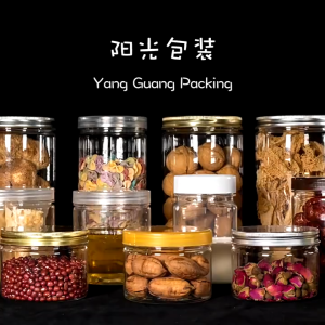 AMK Malaysia Stock Plastic Jar With Lid Aluminum Gold Silver Airtight Transparent Balang Biskut Kuih Raya Penutup Kedap Udara Plastik Jar Herba Rempah Ratus