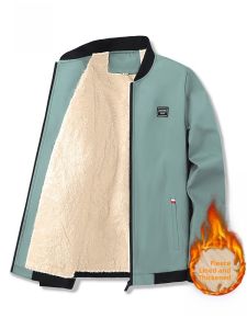 ROMON | Lormen Mens Baseball Collar Jacket Autumn Winter Thickened Warm Flight Suit Cotton Clothes Standard Fit Fashion City Style