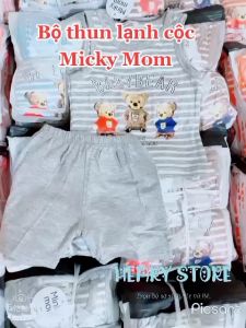 Bộ Ba Lỗ Bé Trai Minky Mom Vải Thun Lạnh Kẻ Ngang Họa Tiết - Áo Ba Lỗ Cho Bé Mặc Hè Thoáng Mát
