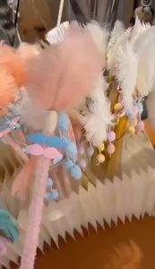 Fairy New Funny Cat Long Brush Holder Real Ostrich Feather Bell Cat Toy Relieving Stuffy Artifact Interactive Pet Toy