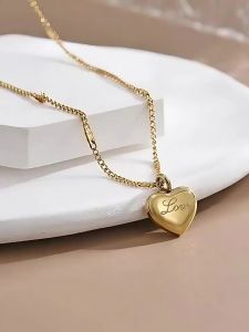 Vòng Cổ Mặt Dây Chuyền Trái Tim Lãng Mạn Dành Cho Nữ Trang Sức Tình Yêu Thanh Lịch Cho Ngày Lễ Tình Nhân Kỷ Niệm Hàng Ngày Hợp Kim Kẽm Kim Loại