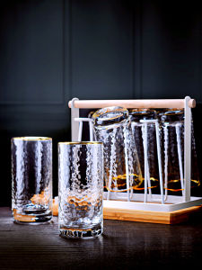 Good-looking Transparent Golden Edge Glass For Home Ins High Temperature Resistant Drinking Cup Suit Living Room Hospitality Affordable Luxury Style