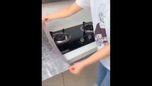 SKU63 - Cuộn Giấy Nhôm Bạc Họa Tiết - Dán Tường Nhà Bếp Cách Chịu Nhiệt Chống Thấm Chống Dầu Mỡ