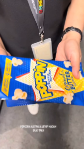 Poppin Explosion Triple Butter Popcorn & Original Butter Camilan 100g Made with Aussie Corn