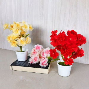 Azgalery PBP111 / Tanaman Hias Pot Bunga Anggrek Plastik Pajangan Ruangan Rumah Artificial Decoration Flower Ornamen Hiasan Dekorasi Buatan / COD