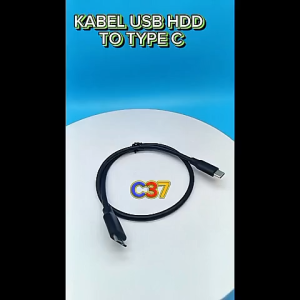 C37 KABEL USB HDD TO TIPE TYPE C BISA LANGSUNG KE HP PC TAB ORI 100% SUPER FAST TRANSFER DATA CABLE PLUG SUPPORT HIGH SPEED TRANSMISI 3.1 3.0 MICRO B 3A 6-8 GPBS GADGET UNIVERSAL MULTI FLASH DISC DRIVE MEMORY VIDEO GAMBAR  Features High Strength Corrosion