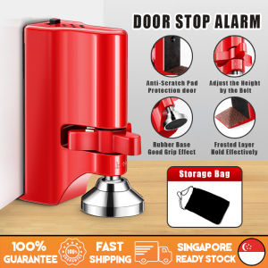 🇸🇬[Ready Stock] Anti-Theft Door Stopper with Alarm Portable Door Security Lock Jammer Door Stop for Home Travel Floor Wedge