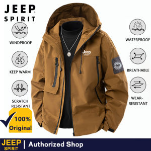 JEEP SPIRIT brand workwear jacket for men and women waterproof jacket windproof hooded jacket outdoor hiking and mountaineering for men