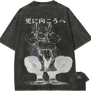 Bandai | Mirko T Shirt My Hero Academia Men Acid Wash Anime Rabbit Hero Graphic Cotton Streetwear Plus Ultra Manga Vintage Tee Top