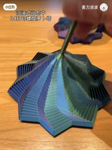 3D Printing Fractal Fidget Star Model Visual Illusion Expanded Whirling Spiral Ornaments Childrens Gifts Relaxation Decompression Toy Kid/ Adult