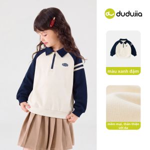 DUDUJIA | Áo Polo Tay Dài Phong Cách Preppy Cho Bé Mùa Thu