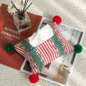 Scandinavian Ins Christmas Style Cotton Linen Cloth Tissue Cover Living Room Home Creative Cute Car Tissue Bag Tissue Box