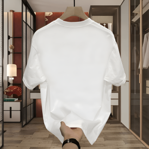Loose Fit American Style Short Sleeve T-Shirt Mens Summer Printed Casual Top Comfortable Breathable Big Size round Neck Tee