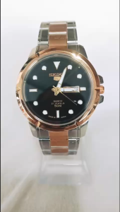 Đồng hồ SEIKO Nam Chính hãng. Side lớn 42mm .Vỏ thép đờ mi vàng . Máy quạt nhật . Hàng mới 100%