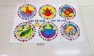 Combo 10 Bộ Đồ Chơi Giải Trí Lắc Bầu Cua Cá Cọp Bằng Giấy Hạt Xúc Xắc Bằng Nhựa 2cm