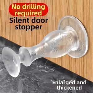 YOULE | Door Stopper Door Bumper Silicone No Drilling Bathroom Suitable