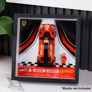 Ferrari 499P Supercar Model Brick Display Case