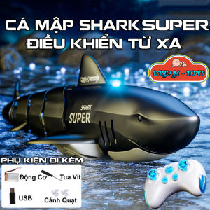 Đồ Chơi Cá Mập Điều Khiển Từ Xa Baby Shark Megalodon Bơi Dưới Nước Chiều Dài 36cm Sử Dụng Pin Sạc - Đồ Chơi Thông Minh Cho Bé