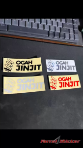 Stiker Sticker Ogah Jinjit Cutting - Putih