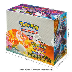 Bandai | 360Pcs English Pokémon TCG: sword SHIELD DARKNESS ABLAZE Box Pokemon trade card 36 Pack Box