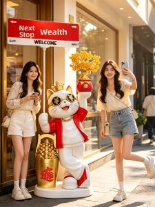 ZHISHUGE | Large Lucky Cat Ornament for New Shop Opening Gifts