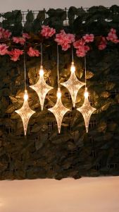 Dekorasi Rumah Natal dengan Lampu Gantung Bintang Hexagonal & Hiasan Jendela