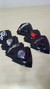 Visor beat karbu mio soul karbu sporty stiker teamarogan holo windshield beat lama logo hologram