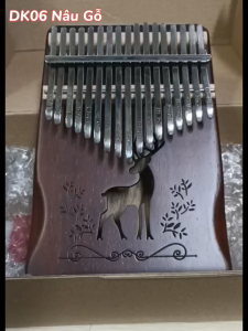 DK06 (Màu Nâu Gỗ) - Đàn Kalimba 17 phím cao cấp âm to ngân vang Tặng Full phụ kiện búa chỉnh âm và giấy dán