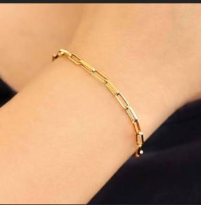 Kalung dan gelang tangan rantai clip titanium anti karat stainless steel