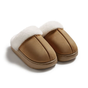 Dép Bông Cỡ Lớn Ấm Áp Mùa Đông 2025 Dép Lông Cừu Đế EVA Chống Trượt Cho Nữ Dép Lông Cừu Mùa Đông Cho Bà Bầu Dùng Trong Nhà