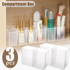 ตู้กระจกกล่องแบ่ง 2 ช่อง สำหรับกาว 25-30cm สำหรับการเก็บของที่มีกาวในตัวกล่อง รวมที่มีของแบบใส และติดผลงานชั้นวางของแต่งหน้า