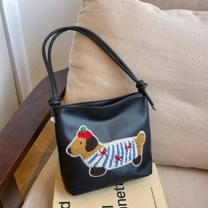 Túi Đeo Chéo Hình Chó Salami Màu Trơn Đơn Giản Dễ Thương Túi Đeo Vai Đơn Giản Phong Cách Hàn Quốc Túi Đeo Chéo Thời Trang Harajuku Cho Học Sinh Túi Xách Thường Ngày PU