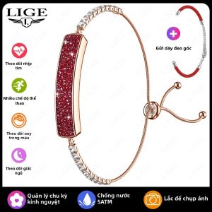 LIGE | Vòng Đeo Tay Thông Minh Thời Trang Dành Cho Nữ 2026 Theo Dõi Nhịp Tim Giấc Ngủ Sức Khỏe Chống Nước Nhiều Chế Độ Thể Thao Tích Hợp Máy Đếm Bước Chân
