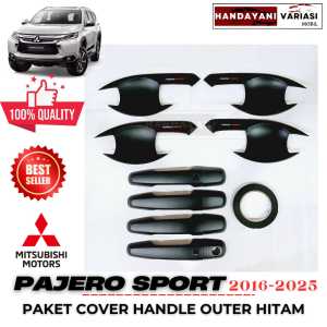 Paket Cover Handle Outer Pintu Hitam Mitsubishi Pajero Sport 2016 2025
