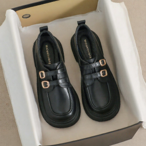 MIFEI | Leather English Style Shoes Thick Soles Loafers
