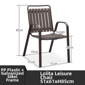ST MIRREN | Outdoor Garden Chair Single Seater with Backrest