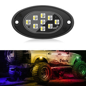 KEVANLY | Đèn LED RGB Trang Trí Bánh Xe Mô Tô Đèn Nháy Tạo Không Khí Đèn Trang Trí Cho Xe Buggy ATV Xe Tải Xe Bán Tải Xe Địa Hình Xe Jeep SUV UTV