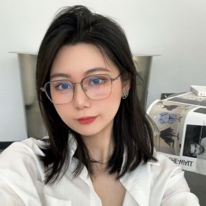 FIRADA แว่นแฟชั่นหรูหราย้อนยุคกรอบแว่นตาสายตาไทเทเนียมน้ำหนักเบาเป็นพิเศษสี่เหลี่ยมสำหรับผู้ชายผู้หญิง BMMP103-C