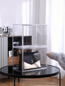 Homepeas® Full Acrylic Handbag Organiser Bag Display Storage Box Transparent