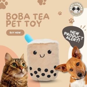 ✅[SG] MR. BOBA TEA SQUEAKY ★ FREE Enrichment Tips & Ideas e-Guide Worth $7 ★ Pet Toy Enrichment ★ SG Stock ★ Kopi Lobang ★ For Dog Cat ★ Perfect for Gift