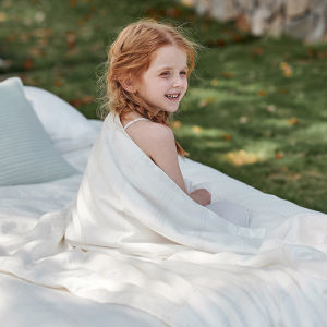 Hoag 100% Grade 6A Silk Baby Air Conditioner Quilt Childrens Summer Cool Blanket Afternoon Nap Blanket Soft Comfortable Baby Bedding