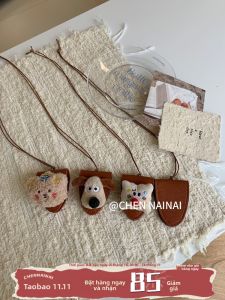 Mặt Dây Chuyền Hình Gấu Nhồi Bông Dễ Thương Bằng Da Từ Tính Cho Túi Và Kính Móc Trang Sức Thời Trang Mùa Xuân 2025